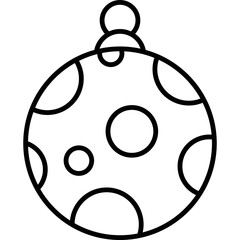 Christmas Bauble Flat Vector Icon
