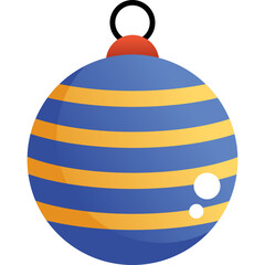 Christmas Bauble Flat Vector Icon
