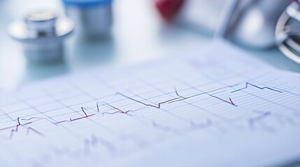 Medical chart with irregular lines