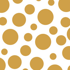 Trendy Circle Polka Dot Vector Seamless Background