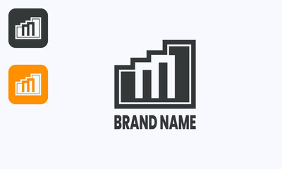 Letter M growth chart vector logo design, abstract upward business graph template icon for company, finance, and startup branding