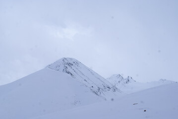 snow covered mountain 