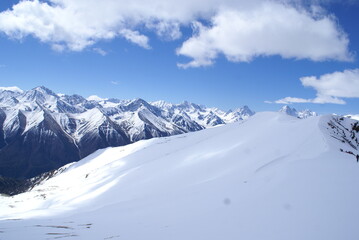 Fototapeta premium ski resort in the alps