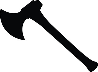 Axe Vector Silhouette, Axe Silhouette Vector Graphic, Axe Vector Silhouette - Lumberjack, Viking, or Outdoor Logo Symbol