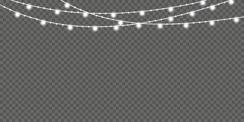 Christmas and Party Garland Lights Illustration