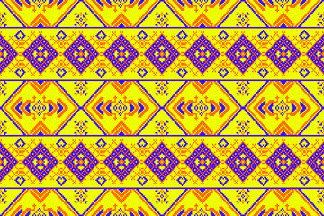 seamless geometric pattern
seamless geometric pattern
This highly ornamental folk art design features large diamond shapes at the center, surrounded by intricate floral and zigzag motifs in a vibrant 