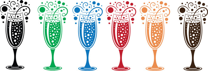 wine glass set,glass wine,drink glass champagne icon,alcohol glass set
