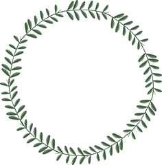 circle of wearth leaf for decoration christmas 