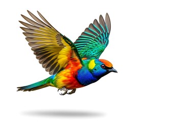 Fototapeta premium Colorful Bird in Flight.