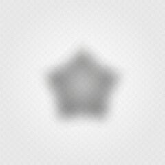 Star Shadow Transparent Gray isolated Vector  
