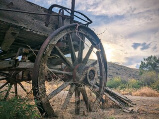 old wooden cart