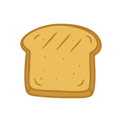 Golden Toasted Bread Slice. An inviting artistic portrayal of a wholesome breakfast staple. This charming graphic evokes feelings of warmth and simple nourishment.