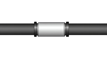 Metal connector for black pipes in modern industrial design  