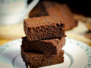 chocolate cake on a plate
