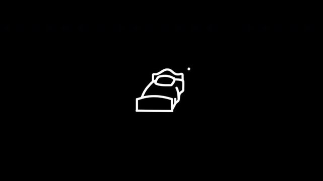 Bed Sleeping Doodle Icon