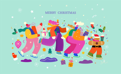 Happy New Year vector illustration