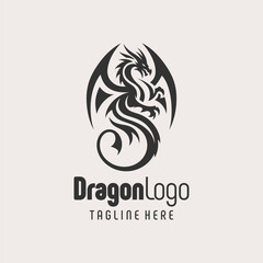 Unique Dragon Shape Logo Design