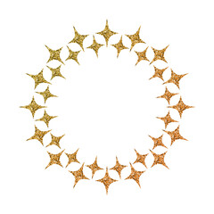 Frame of stars with sparkles - vector