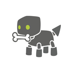 AI Pup Holding Beloved Treat. This delightful digital dog, an emblem of advanced technology and companionship, cherishes its prized snack. It embodies futuristic loyalty and playful spirit.