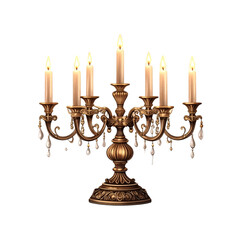 Untitled design - candelabra isolated on a transparent background, generative ai