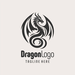 Powerful Dragon Logo Business Icon