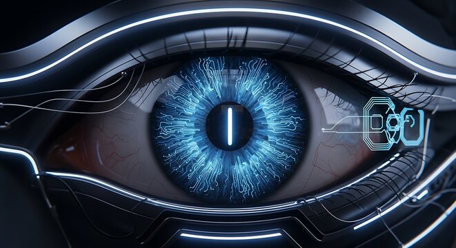 Futuristic Robot Eye Technology.
