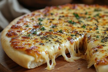 peperroni cheese pizza, macro shot, cheese pull of a slice, focus on the cheese and vibrant toppings