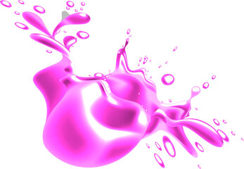 yellow wine splash on white background 