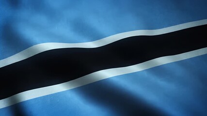 Closeup Shot Of Waving Flag Botswana With Interesting Textures