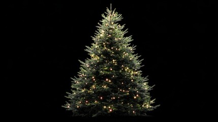 christmas tree on black background