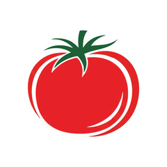 Vibrant Red Tomato Graphic Design. This crisp vector artwork features a luscious, ripe fruit, symbolizing healthy eating and natural produce. Perfect for culinary themes.