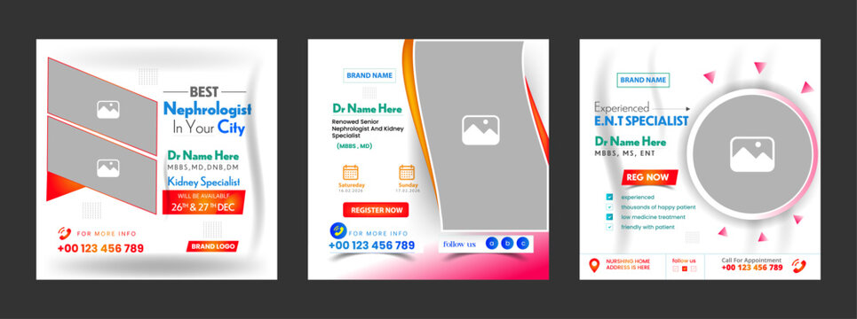 healthcare Professional creative social media post template