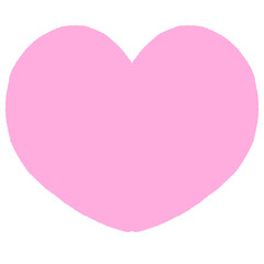 A heart shape is drawn in pink