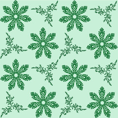 Seamless Winter Snowflake Pattern Set