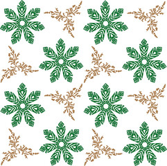 Seamless Winter Snowflake Pattern Set
