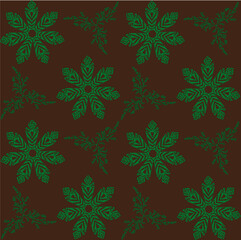 Seamless Winter Snowflake Pattern Set