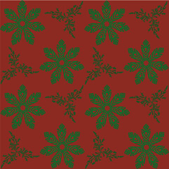 Seamless Winter Snowflake Pattern Set