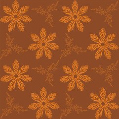 Seamless Winter Snowflake Pattern Set