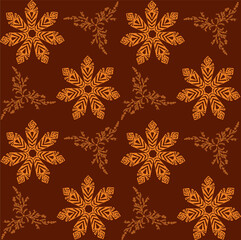 Seamless Winter Snowflake Pattern Set
