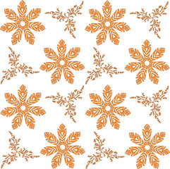 Seamless Winter Snowflake Pattern Set