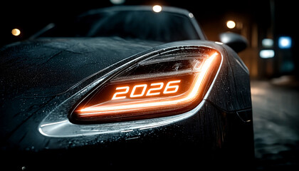 2026 Car Headlight Illuminated