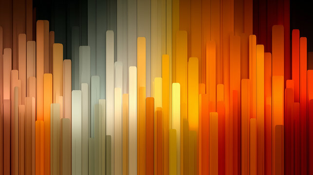 Warm Gradient Corrugated Vertical Stripes Background with Printer Crop Marks. Abstract Vector Design for Print, Modern Poster, Brochure Cover, or Digital Template
