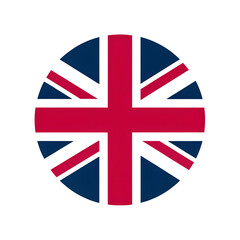 Obraz premium Round Great Britain flag icon