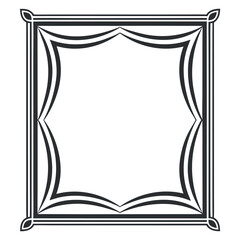 Black color Border and Frame Design, Solid White Background (7).eps