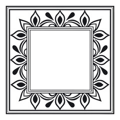 Black color Border and Frame Design, Solid White Background (12).eps