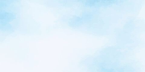 Bright, beautiful blue sky with fluffy white clouds, a perfect natural cloudscape background for a sunny summer day