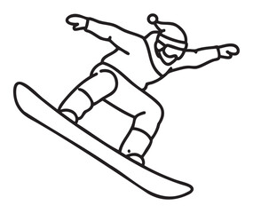 Obraz premium Santa snowboarding: festive winter sport in action - stock vector