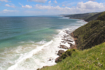 ocean at cape patton along the gread ocean road in australia 
