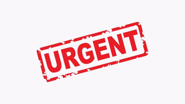 Urgent red rubber stamp ideal for emphasizing timesensitive documents, design projects, banners, posters, advertisements, websites, and presentations.
