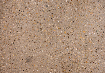 Polished concrete surface with exposed aggregate
